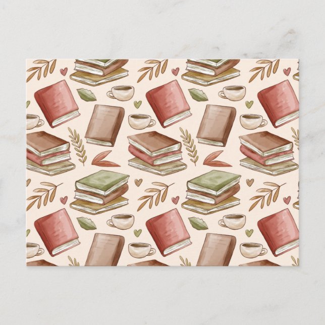 Carte Postale Motif de livre (Devant)