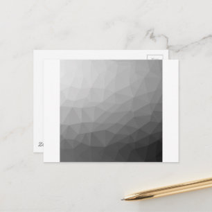 Carte Postale Motif de maille géométrique à dégradé gris