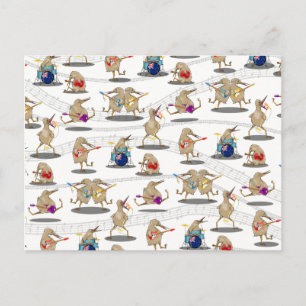 Carte Postale Motif de musique Kiwi