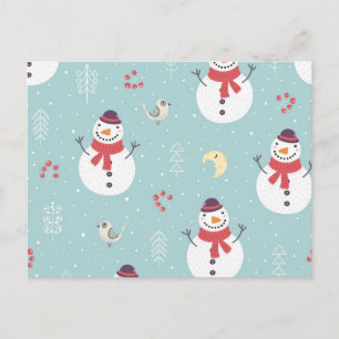 Carte Postale Motif de neige