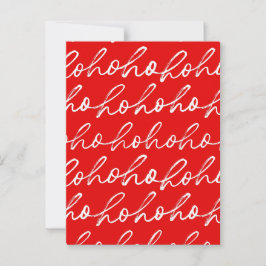 Carte Postale Motif de Noël rouge et blanc moderne