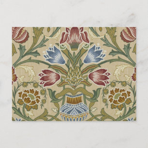Carte Postale Motif de papier peint floral brocart de William Mo