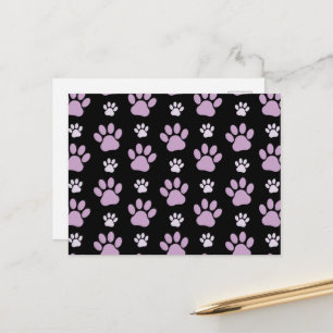 Carte Postale Motif De Pâtes, Pâtes Lilac, Pâtes De Chien, Empre