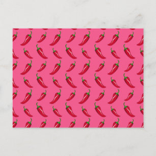 Carte Postale Motif de piment rose
