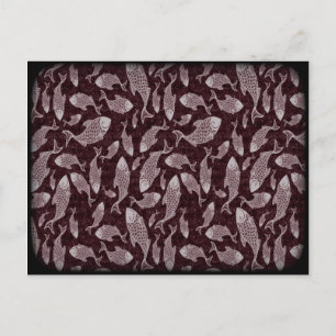 Carte Postale Motif de poisson sous-marin