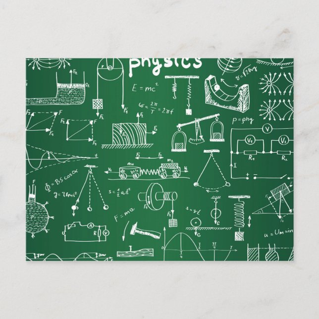 Carte Postale Motif de tableau de bord physique (Devant)