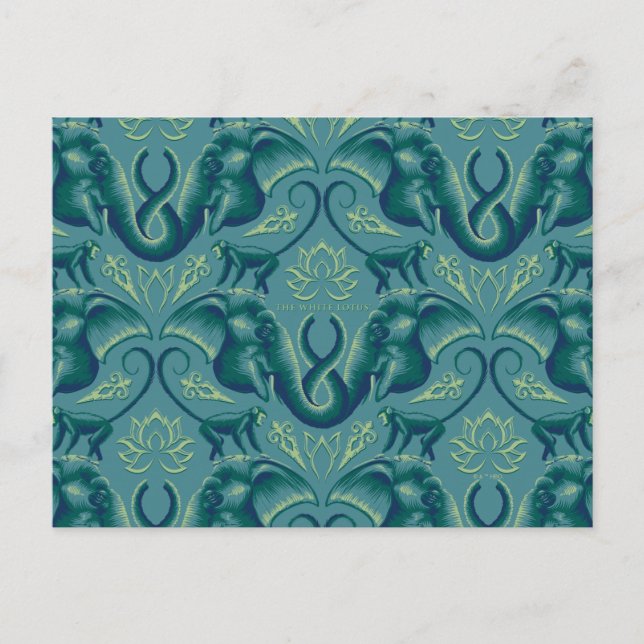 Carte Postale Motif de tapisserie Tranquil Safari - The White Lo (Devant)
