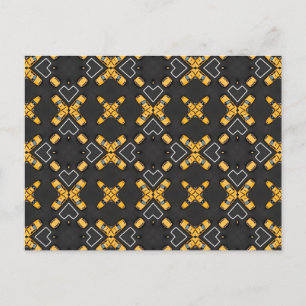 Carte Postale Motif de taxi jaune vif