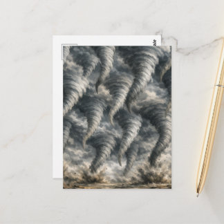 Carte Postale Motif de tempête de tornade dramatique