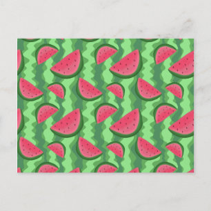 Carte Postale Motif de tranches de pastèque