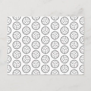 Carte Postale Motif de volley-ball Imprimer COULEUR ARRIÈRE - PL