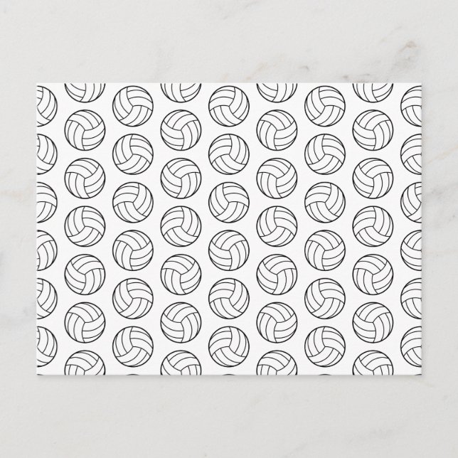 Carte Postale Motif de volley-ball Imprimer COULEUR ARRIÈRE - PL (Devant)