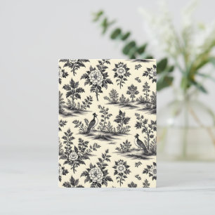Carte Postale Motif décoratif de toile française