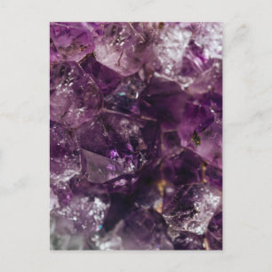 Carte Postale Motif d'énergie en quartz de cristal Amethyst viol