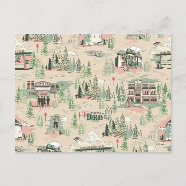 Carte Postale Motif des emplacements de derry (Devant)