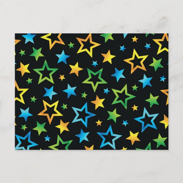 Carte Postale Motif d'étoiles (Devant)