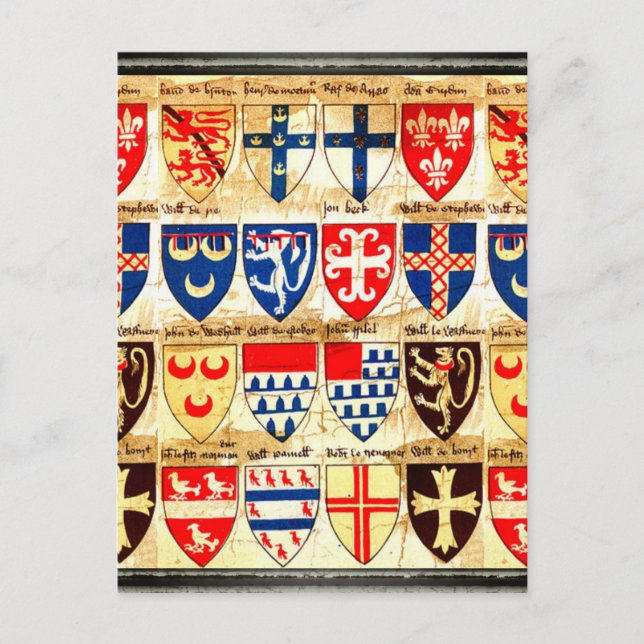 Carte Postale Motif d'héraldry décoratif (Devant)