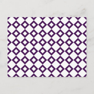 Carte Postale Motif diamant blanc et violet