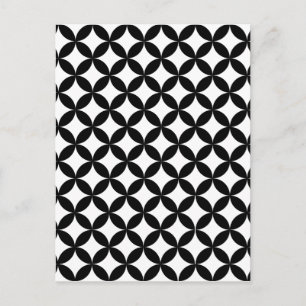 Carte Postale Motif Diamant noir et blanc