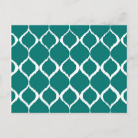 Motif d'impression tribal Ikat géométrique turquoi
