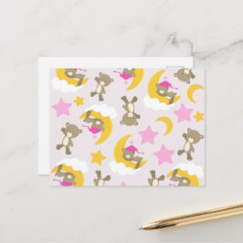 Carte Postale Motif D'Ours, Nounours, Mignons Ours, Étoiles