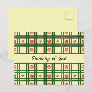 Carte Postale Motif du jardinier de tomates fraîches
