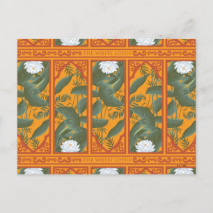 Carte Postale Motif du panneau botanique de coucher de soleil - 