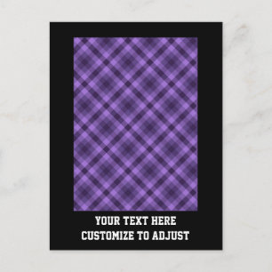 Carte Postale Motif en vichy violet