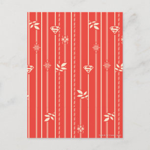 Carte Postale Motif feuille Supergirl rouge