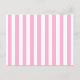 Carte Postale Motif Fille Bébé rose en bandes solides
