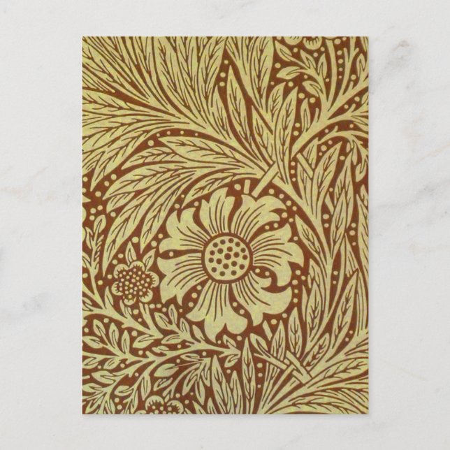 Carte Postale Motif Fleur Antique Marigold de William Morris (Devant)