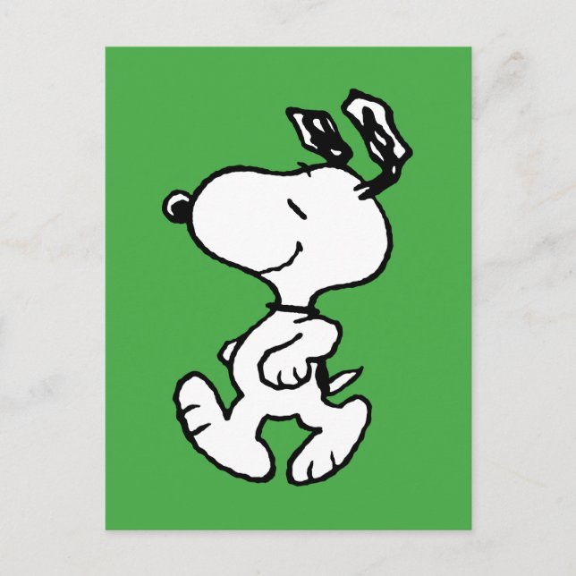 Carte Postale Motif Fleur Snoopy Si Mignon (Devant)