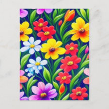 Motif floral coloré