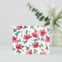 Motif floral rouge foncé