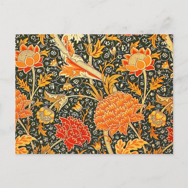 Carte Postale Motif floral vintage William Morris Cray (Devant)