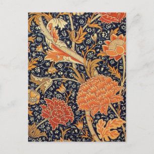 Carte Postale Motif floral vintage William Morris Cray