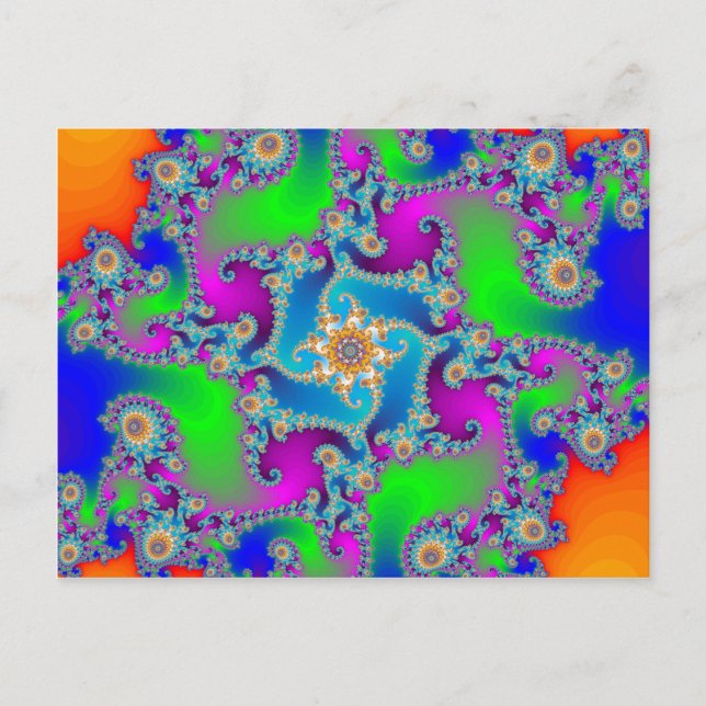 Carte Postale Motif fractal complexe : (Devant)