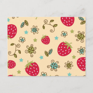Carte Postale Motif fraise