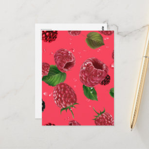 Carte Postale Motif framboise