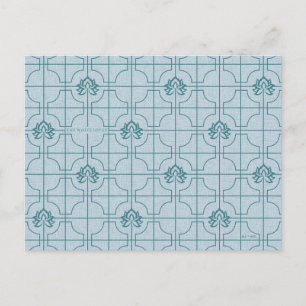 Carte Postale Motif géométrique en grille de lotus - Le lotus bl