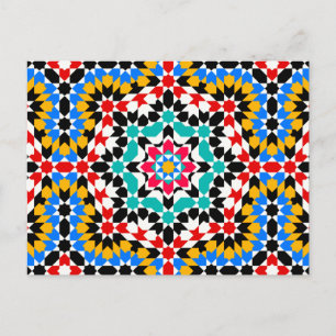 Carte postale motif géométrique islamique