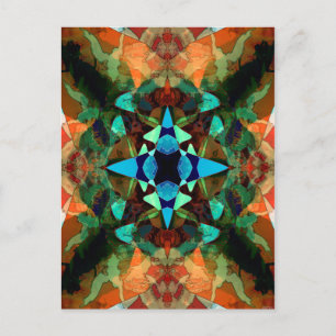 Carte Postale Motif Inkblot Abstrait