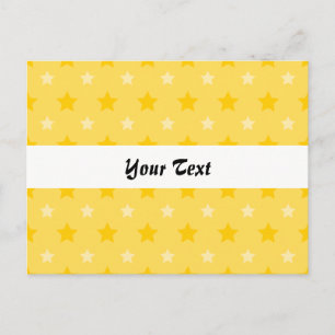 Carte Postale Motif jaune avec des étoiles
