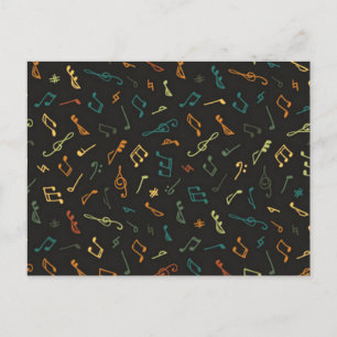 Carte Postale Motif musical