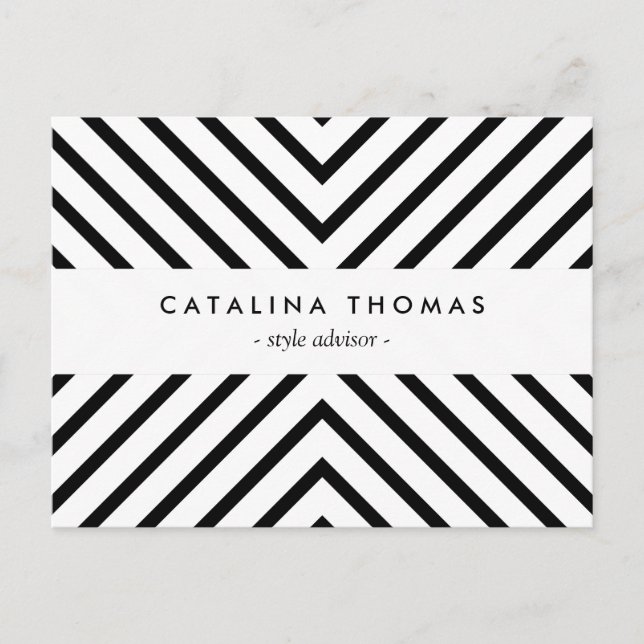 Carte postale Motif noir et blanc Retro Mod (Devant)