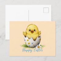Motif Œufs de Pâques Poussin Éclosion Joyeuse