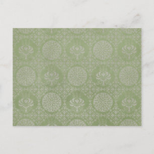 Carte Postale Motif ornemental vert