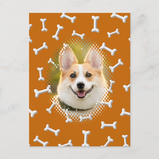 Carte Postale Motif osseux Chien Frame Art (Devant)