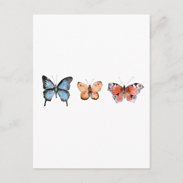 Carte Postale Motif papillon (Devant)