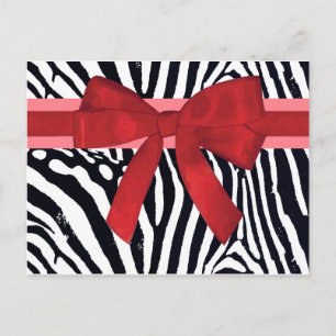 Carte Postale Motif Poster de animal Zebra Stripe